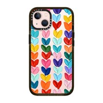 CASETiFY 임팩트 케이스 iPhone 13 - Clear Polka Daub Hearts - 클리어 블랙