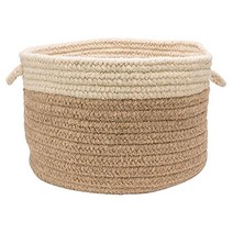 Colonial Mills Chunky NAT 울 딥 바스켓 35.6 x 25.4cm(14 10인치) 베이지 리빙박스 1308421