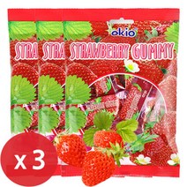 코콘 오키오 스트로베리 젤리 100g x 3개 담라 하리보 밭두렁 마이구미