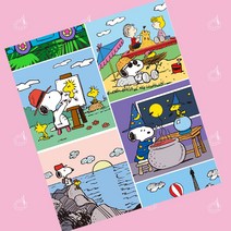 [에이블] 스누피 피너츠 그리기그림 유화그리기세트 12종 헬로우 굿데이 캔버스형 20X20, PPH05.루시앤슈뢰더