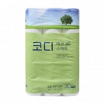 DQM895424물에잘녹는휴지 재생화장지 티슈 두루마리 에코 ETC 30롤 코디 스마트 코스트 홈쇼핑휴지, 1