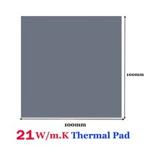 써멀패드 Upsiren CPU GPU 방열판 냉각 전도성 실리콘 OEM 21 오리지널 정통 열, 16.21W Thermal Pad - 100X100X2