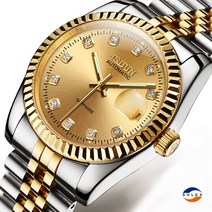 슈럭스 [2022신상/ 커플시계] Automatic watch 18K 도금 고급 메탈시계 여친 남친시계 세이코 무브먼트 S036WC+선물포장