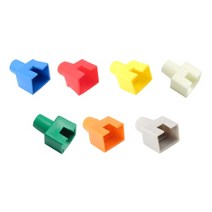 엠비에프 RJ-45 각부트 오픈형 보호캡(100개)/RJ45의 커넥터 보호와 랜케이블 식별이 편리함/랜케이블 제작시 사용되는 사각부트, 화이트