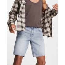 아소스 디자인 클래식 rigid 데님 쇼츠 숏 팬츠 청 반바지 유틸리티 in 90s tinted 블루 wash 128481