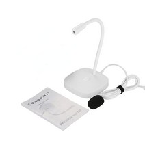 USB 소음 제거 마이크 팟캐스팅 스트리밍을 위한 음소거 버튼이 있는 컴퓨터 PC 게임용 Mac 무료 드라이브, 01 WHITE