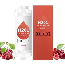 샤워기필터 샤워기 리필 아로마 샤워 헤드 필터 연수기 부드럽고 모발/피부 개선 염소 제거 욕실 액세서, 14 Cherry