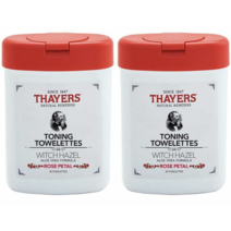 세이어스 THAYERS 위치 하젤 무알콜 알로에 베라 로즈 토닝 티슈 30타월 2팩 스킨/토너, 1개
