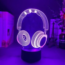 파티룸 인테리어 소품 3d night light lamp game room desk setup decor table game console icon logo sensor 아이, 04, 7색 블랙 베이스