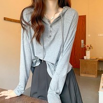 엔템 여성 후드티 가을 롱티셔츠 긴팔 여리여리핏