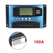 캠핑용 파워뱅크 태양 전지 패널 배터리 충전 컨트롤러 광 12V/24V 30A 50A 100A 태양광 레귤레이터 MPPT 충전기 LCD 디스플레이, [05] 100A, 한개옵션1
