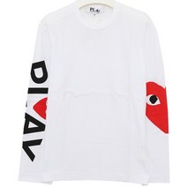 국내배송꼼데가르송 22FW P1T258 WHITE 긴팔 티셔츠