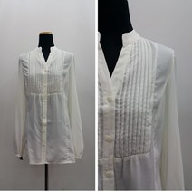 F1244/V넥 차이나카라 블라우스-2컬러/브라우스/BL