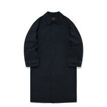 COVERNAT 브러쉬드 트윌 발마칸 코트 네이비