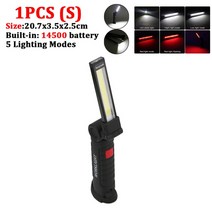 Folding COB XPE LED Work Light Handheld Flashlight 7 Gears Rechargeable Magnet Emergency Car Inspect, 03 LED 5 Gears Lights