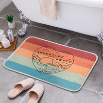DAYA 감성 발매트 레인보우하트 욕실 주방 화장실 발매트 현관 러그 국내생산 (친환경), 본상품