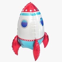 세워지는 로켓트모양 미국산 빅 은박풍선 이벤트 교실꾸미기 유치원