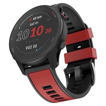 MYSNBKN Garmin Vivoactive 4/ 갤럭시 워치 46mm 22mm 실리콘 밴드와 호환 가능 Ticwatch Pro S2/ Venu 2/ 기어 S3 클래식/ 프론티어, Red Black