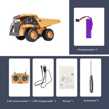 미니굴삭기 소형 포크레인 굴착기 1:20 RC 굴삭기 2.4G 원격 제어 엔지니어링 차량 크롤러 트럭 불도저 소, 03 dumper