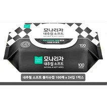 모나리자 내추럴그린 물티슈 캡형 100매 X 24팩 한박스