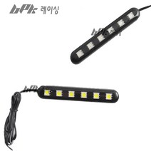 BPK레이싱 12V 오토바이 LED 싸이키 파박이 5050 6구 LED 스트로브 싸이키 BPKK레이싱, 레드(개당), 1개