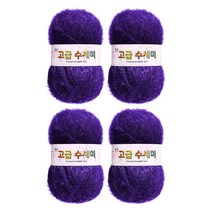 울클럽 별꽃수세미 DIY 고급수세미실 4볼세트 + 동영상제공, 114진보라