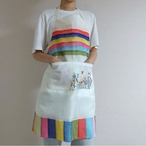 서울공예사 모시 색동 앞치마 13색상, 8 파랑