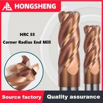R0512 불노즈 커터 코너 반경 엔드 밀 CNC 텅스텐 스틸 금속 라우터 공구 표면 가공 카바이드 밀링 커터, 5R1X5X100