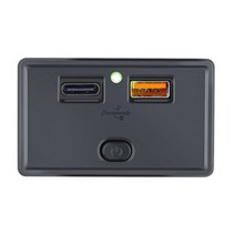 듀얼 USB 자동차 충전기 소켓 12/24V 전화 콘센트 전원 어댑터 오토바이 보트 마린 ATV 캠핑 R2LC105017, Green Light