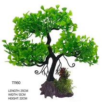 수족관 장식 인공 플라스틱 소나무 액세서리 가정 정원 수생 애완 동물 용품, T1160