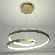 [산본 문화조명] LED 골드링 펜던트 식탁등 인테리어조명, 본품 (LED 일체형)