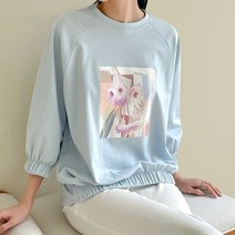 에스플린 밑단밴딩전사나염티셔츠 S3ATS014A