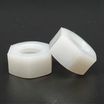 소형 미니 나사 너트 나사 볼트용 메트릭 스레드 슈트 흰색 또는 검은 색 나일론 육각 너트 플라스틱 DIN, 01 White_01 M2   50pcs