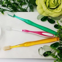 [AMISO] 국산 치과칫솔 치과전용칫솔 치과의사들이 추천하는 치과전용칫솔 성인 이중슬림모 고급모 교정모 어린이 곰돌이 고급모, 교정V슬림모 1박스12개 (색상랜덤)