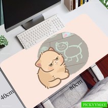 범퍼 침대 패드 아기 가드 토퍼 귀여운 고양이 마우스 게이머 대형 게임용 XXL 매트 키보드 데스크 컴퓨터 노트북용, [12] 400x900x2mm, [09] Matcha Cat