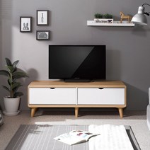 히트가구 OEM 로망스1200 거실장 tv다이서랍장 tv선반 tv다이, 아카시아화이트