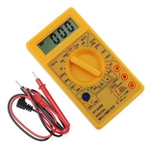 dt-830b lcd 디지털 멀티미터 ac dc 750 1000v 전압계 전류계 옴 테스터 미터 디지털 멀티미터 105, 노란색