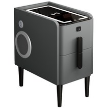 협탁 무선충전 지문인식 잠금 블루투스 스피커 테이블, 짐을 싸다퓨어 화이트 스탠다드30cm