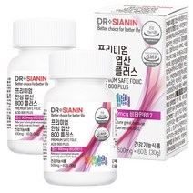 닥터시아닌 프리미엄 안심 엽산 800 플러스, 2개, 60정