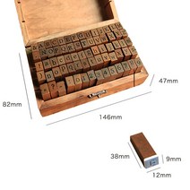 날짜도장 네임 이름 숫자 스탬프 다이어리 캐릭터 70pcs 번호 알파벳 문자 인감 나무 고무 세트 DIY 레트로 편지 물개 빈티지 상자 공예 선물, [01] 70 pcs