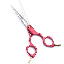 Moontay 15.2cm(6인치) 전문 스트레이트 반려동물 그루밍 가위 강아지 고양이 가위/가위 초경량 항공 알루미늄 손잡이 440C 일본 스테인리스 스틸 그린, Red_6.0