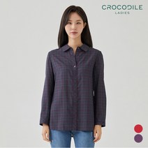 [크로커다일레이디] 깅엄 체크 셔츠 블라우스_CL0FBL203