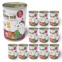 SBS TV동물농장x기빙데이즈 캔따는하루_400g 강아지 단일 동물성 단백질 알러지 케어에 도움을 주는 습식사료 12개, 말고기와 감자