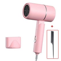 뜨거운 공기 음이온 헤어 송풍기 건조기 미니 여행 휴대용 손잡이 조절 전기 드라이어 dores De elo 스타, 04 Pink with gift_01 미국