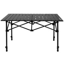 캠민 캠핑 롤테이블 접이식 높이조절 경량 알루미늄 감성, 블랙