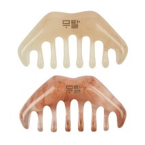 무탈 두피 괄사 마사지 경락 마사지기, 크림 1개 + 브라운 1개