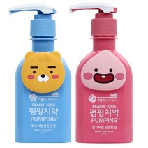 REACH 리치 키즈 피규어 펌핑치약 라이언/어피치 160g 택1 2개, 카카오 펌핑치약 라이언(블루) 1