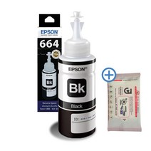 엡손 정품잉크 T664 검정 L100 L210 L300 L350 L485, 1개, 정품_T664 검정