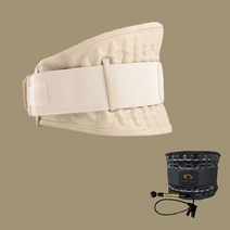 정품 허리업 의료용 공기주입 허리보호대 견인기 S M L, 블랙