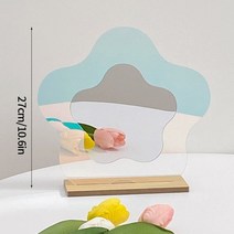 수납 이동식 전신거울 ins 불규칙한 거울 아크릴 장식 거울 북유럽 스타일의 메이크업 거울 나무 기본 소녀 화장품 거울 홈 인테리어, d-불규칙 거울